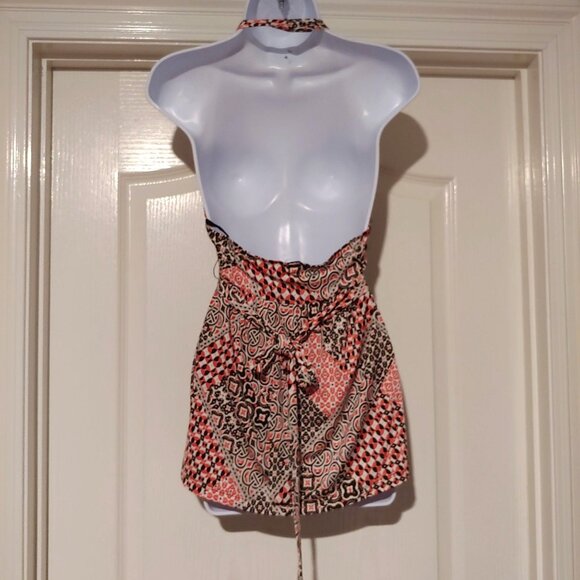 Rampage Floral Halter Top Y2K Coquette Indie Sleaze Whimsy L - Picture 2 of 8